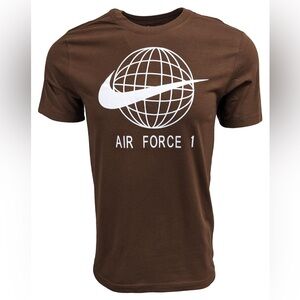 Nike Air Force chocolate brown women’s tee size small